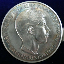 Load image into Gallery viewer, PRINCE OF WALES INVESTITURE 1969 HALLMARKED PIEDFORT SILVER MEDAL VERY RARE
