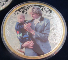 Load image into Gallery viewer, 2016 DIANA A PRINCESS DIANA A MOTHER PROOF SILVER &amp; GOLD PLATED MEDAL SET BOXED
