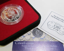 Load image into Gallery viewer, 2001 ALDENEY £5 FIVE Pounds Silver Proof Crown QUEENS 75TH BIRTHDAY BOX/COA Cc1
