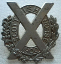 Load image into Gallery viewer, 1900 SCOTTISH HORSE IMPERIAL YEOMANRY REGIMENT CAP BADGE, 2 LUG FITMENT
