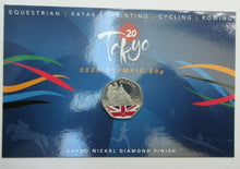 Load image into Gallery viewer, TOKYO 2020 SUMMER OLYMPIC 50P FIFTY PENCE COLOURED &amp; DIAMOND FINISH 2021 SEALED

