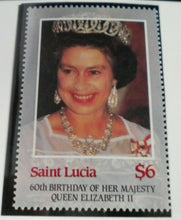 Load image into Gallery viewer, QUEEN ELIZABETH II THE 60TH BIRTHDAY OF HER MAJESTY SAINT LUCIA STAMPS MNH
