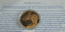 Load image into Gallery viewer, History of Man in Flight 1973 Gold Plated Bronze Scarce Medals + Info Sheet
