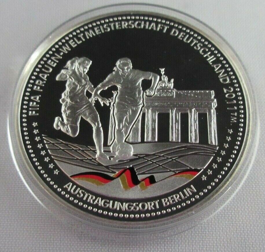 FIFA WOMENS WORLD CUP GERMANY 2011 36mm AUSTRAGUNGSORT BERLIN SILVER PROOF MEDAL