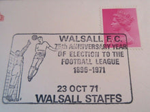 Load image into Gallery viewer, 1970&#39;s VINTAGE FOOTBALL STAMP COVER WALSALL FC
