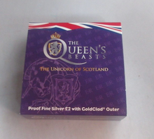 Load image into Gallery viewer, 2021 Queens Beasts £2 Silver proof coin The Unicorn of Scotland Only 475!
