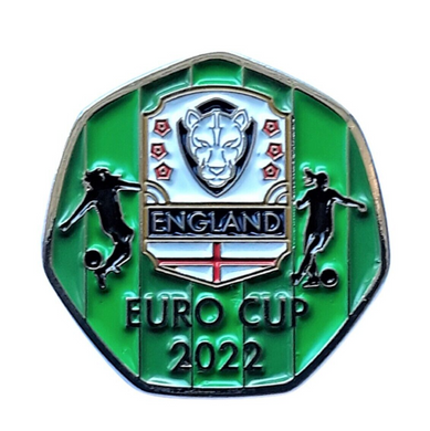 England Ladies Euro Cup 2022 50p Shaped Coin TGBCH Limited Ed