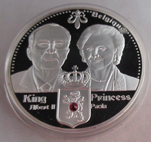 Load image into Gallery viewer, 2012 ROYAL DYNASTIES OF EUROPE KING ALBERT PRINCESS PAOLA S/P PROOF MEDAL &amp; COA
