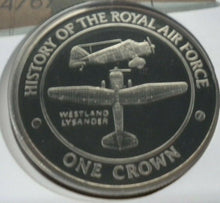 Load image into Gallery viewer, 2008 WESTLAND LYSANDER, HISTORY OF THE R/AIR FORCE PROOF 1 CROWN  COIN COVER PNC
