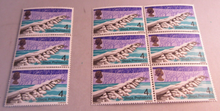 Load image into Gallery viewer, 1968 TARR STEPS PREHISTORIC 4d 9 X STAMPS MNH INCLUDES STAMP HOLDER
