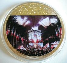 Load image into Gallery viewer, 1952-2012 THE DIAMOND JUBILEE OF HER MAJESTY THE QUEEN LARGE GOLD PLATED MEDAL
