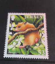 Load image into Gallery viewer, JERSEY ANIMALS DECIMAL STAMPS X 4 MNH IN STAMP HOLDER
