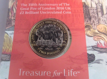 Load image into Gallery viewer, Great Fire of London 1666 350th Anniversary 2016 BUnc Royal Mint £2 Coin Pack
