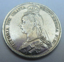 Load image into Gallery viewer, 1890 QUEEN VICTORIA JUBILEE HEAD 6d SIXPENCE IN PROTECTIVE CLEAR FLIP
