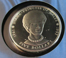 Load image into Gallery viewer, 1961-1997 DIANA PRINCESS OF WALES BUNC MARSHALL ISLANDS $5 COIN COVER PNC
