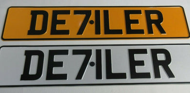 DE71LER (DEALER) Number Plate Reg Plate personalised / cherished car plate UK