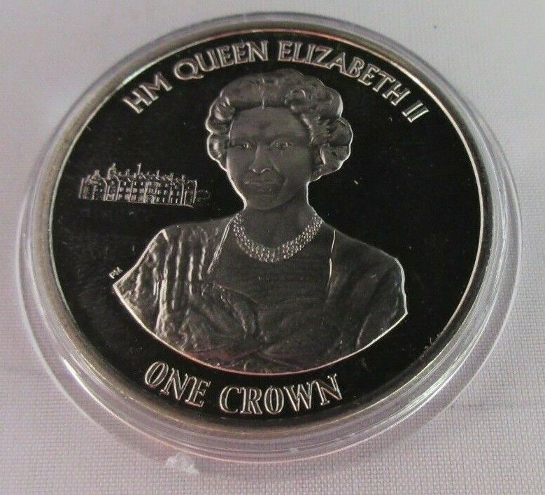 2015 HM QUEEN ELIZABETH II ASCENSION ISLANDS PROOF ONE CROWN COIN IN CAPSULE