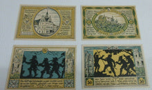 Load image into Gallery viewer, 1921 COLDITZ CASTLE 50 PFENNING BANK NOTE SERIES OF SIX DIFFERENT NOTES
