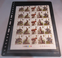 Load image into Gallery viewer, 1977 BRITISH WILDLIFE 9p FULL SHEET 100 X STAMPS MNH T-LIGHTS &amp; STAMP HOLDER
