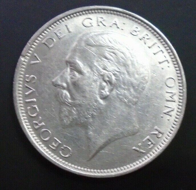 1927 GEORGE V BARE HEAD COINAGE HALF 1/2 CROWN SPINK 4032 CROWNED SHIELD A3