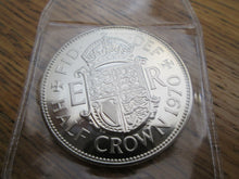 Load image into Gallery viewer, 1970 PROOF HALF 1/2 CROWN THE LAST YEAR OF MINTAGE, PRESENTED IN WALLET
