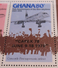 Load image into Gallery viewer, GHANA 75TH ANNIVERSARY OF THE FIRST AIRPLANE 1903-1978 4 X STAMPS MINI SHEET MNH
