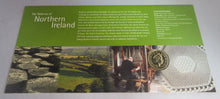 Load image into Gallery viewer, 2001 NORTHERN IRELAND £1 COIN COVER WITH ROYAL MAIL STAMPS, POSTMARKS PNC
