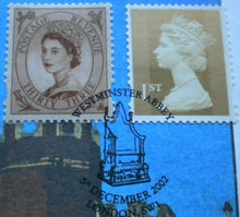 Load image into Gallery viewer, 2002 50TH ANNIVERSARY HM THE QUEEN&#39;S FIRST STAMPS BUNC ONE DOLLAR COIN COVER PNC
