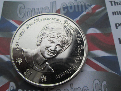 Niue 1997 Proof $1 COIN , Diana Princess of Wales 1961-1997 MEMORIUM COIN