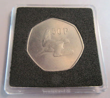 Load image into Gallery viewer, EIRE 50p 1970 FIFTY PENCE BUNC PRESENTED IN QUADRANT CAPSULE
