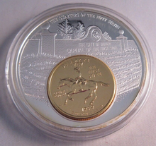 Load image into Gallery viewer, 2001 QUARTERS OF THE 50 STATES SILVER PLATED MEDAL GOLD PLATED QUARTER &amp; CAPSULE
