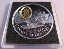 Load image into Gallery viewer, 1991 HISTORY OF POWERED FLIGHT SILVER DART 1oz SILVER PROOF CANADA $20 COIN
