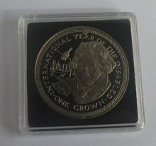 Load image into Gallery viewer, 1981 Ludwig Van Beethoven Intl Year of the Disabled Prooflike 1 Crown IOM Coin
