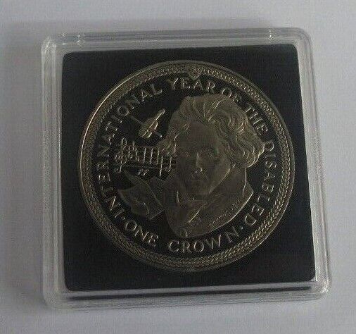 1981 Ludwig Van Beethoven Intl Year of the Disabled Prooflike 1 Crown IOM Coin