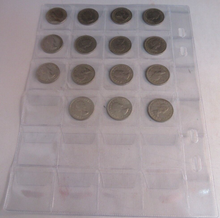 Load image into Gallery viewer, 1953-1967 QUEEN ELIZABETH II SIXPENCE 6d FULL 15 COIN SET IN CLEAR FLIP
