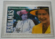 Load image into Gallery viewer, 1952-1992 QEII 40TH ANNIVERSARY OF THE ACCESSION  5 X BAHAMAS MNH STAMPS/INFO
