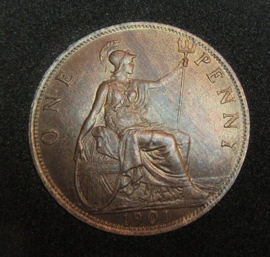 1901 QUEEN VICTORIA 1 PENNY UNCIRCULATED WITH LUSTRE SPINK REF 3961 AA2