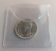 Load image into Gallery viewer, 1944 KING GEORGE VI BARE HEAD .500 SILVER aUNC ONE SHILLING COIN &amp; CLEAR FLIP E2
