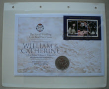 Load image into Gallery viewer, 2011 THE ROYAL WEDDING WILLIAM &amp; CATHERINE PROOF 1 DOLLAR 1ST DAY COIN COVER PNC
