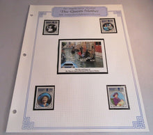 Load image into Gallery viewer, 1985 HMQE QUEEN MOTHER 85th ANNIV COLLECTION SOLOMON ISLANDS STAMPS ALBUM SHEET
