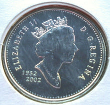 Load image into Gallery viewer, 1952-2002 50 YEARS QUEEN ELIZABETH II SILVER CANADA DOLLAR COIN COVER PNC

