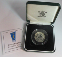 Load image into Gallery viewer, 1998 NHS QUEEN ELIZABETH II SILVER PROOF 50p FIFTY PENCE ROYAL MINT BOX &amp; COA
