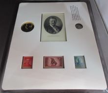 Load image into Gallery viewer, 1898-1998 100TH ANNIVERSARY TEDDY ROOSEVELT&#39;S ROUGH RIDERS MEDAL &amp; INDIAN HEAD P
