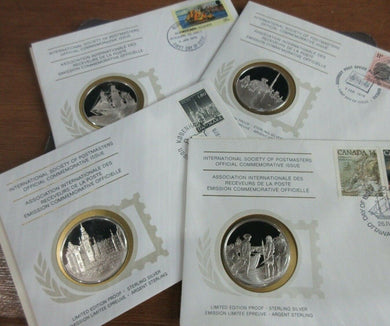 Int'l Society of Postmasters Commemorative Issues Silver Proof FDC's Multi-List