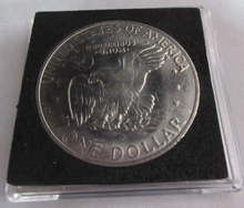 Load image into Gallery viewer, 1971 USA P THE EAGLE HAS LANDED EARTH SHOT ONE DOLLAR $1 COIN UNC CAPSULE &amp; COA
