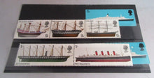 Load image into Gallery viewer, 1969 QUEEN ELIZABETH II BRITISH SHIPS 7 STAMPS MNH &amp; CLEAR FRONTED STAMP HOLDER
