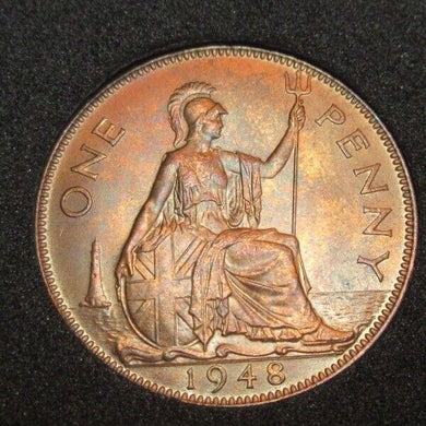 1948 KING GEORGE VI 1 PENNY UNCIRCULATED WITH LUSTRE SPINK REF 4114 CC3