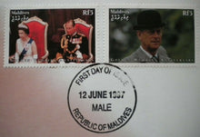 Load image into Gallery viewer, 1947-1997 ENGAGEMENT &amp; GARDEN PARTY QEII &amp; PRINCE PHILIP DOUBLE STAMP COVER
