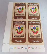 Load image into Gallery viewer, 1982 TUVALU 45C 21ST BIRTHDAY OF THE PRINCESS OF WALES ROYAL BABY STAMPS MNH
