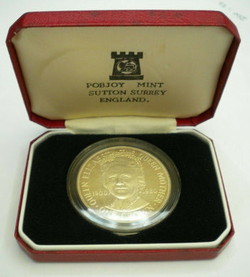 QUEEN ELIZABETH THE QUEEN MOTHER ONE CROWN ISLE OF MAN 1980 SILVER PROOF BOXED